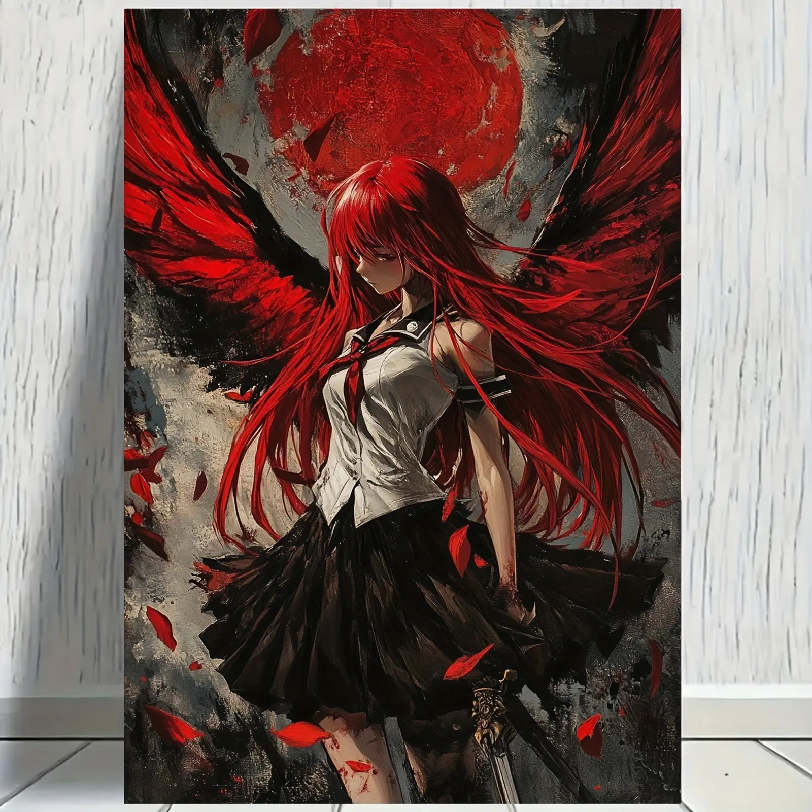 Frameless Anime Comic Art Print - 1pc 12x18 in High School Poster, Home Wall Decor for Bedroom, Kid Room, Balcony, Wardrobe Decor Inspo, Anime Figure Wall Arts, Room Decorations
