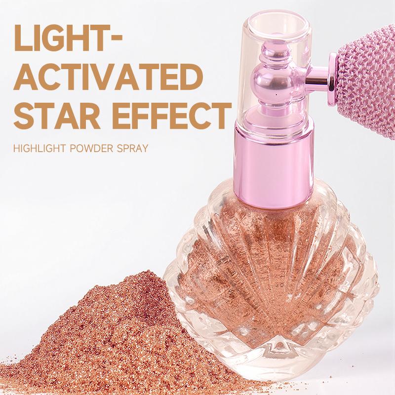 Shimmer Puff Spray Unscented Silver Glitter for Body Face Hair Nail Clothes Highlighter Makeup Festival Party Concert Rave Accessories Fragrance Pigment Cosmetic Pale Pink