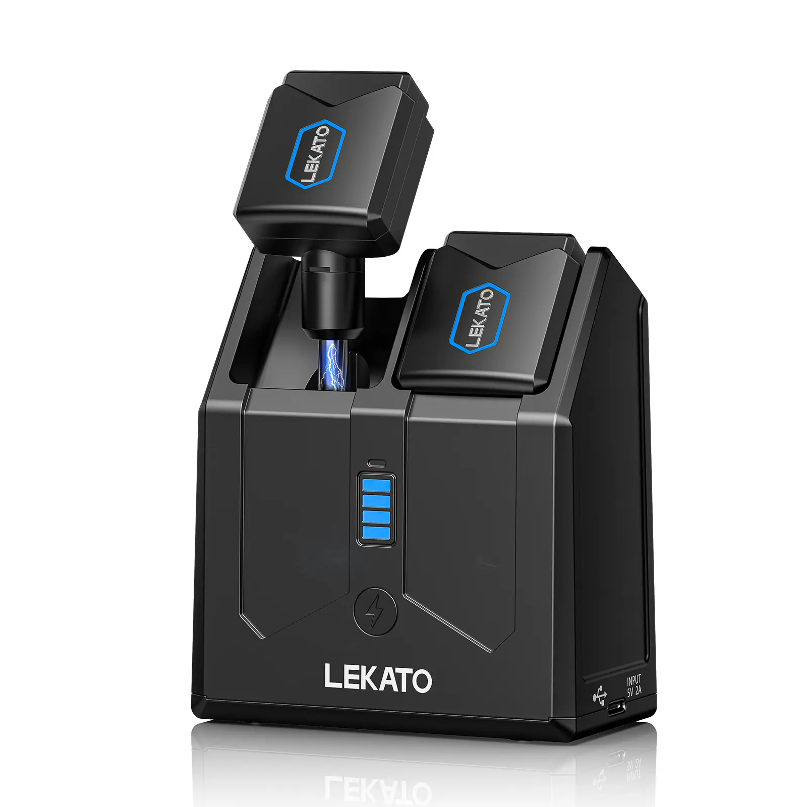 LEKATO JW-06 5.8GHz Wireless Guitar System with Charging Box, Wireless Guitar Transmitter Receiver, Audio Wireless Guitar Transmitter and Receiver, 4 Signal Channel Rechargeable, for Electric Guitar Bass