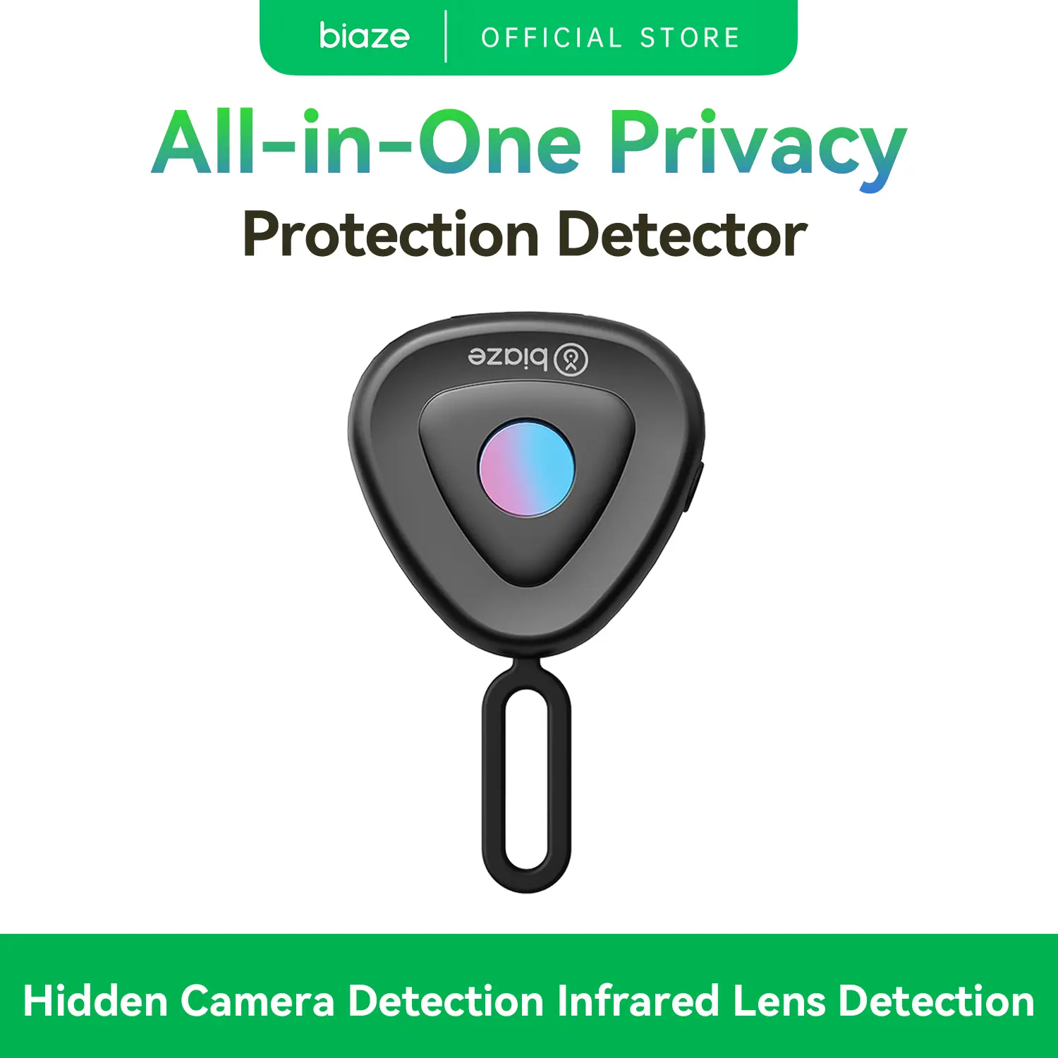 Biaze Portable Anti-Spy Detector with Rechargeable Battery, Multi-Function Hidden Camera & RF Signal Scanner for Travel, Hotels, Offices, Conference Rooms, and Vehicles