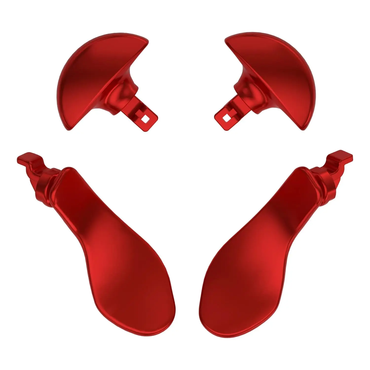 eXtremeRate Back Paddles for PS5 Edge Controller, Metallic Scarlet Red Replacement Interchangeable 4PCS Metal Back Buttons for PS5 Edge Controller - Controller NOT Included