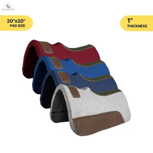 Resistance Mini 20 x 20 Felt Performance Saddle Pad with Wear Leathers 1" Thick for Horse Riding Gear