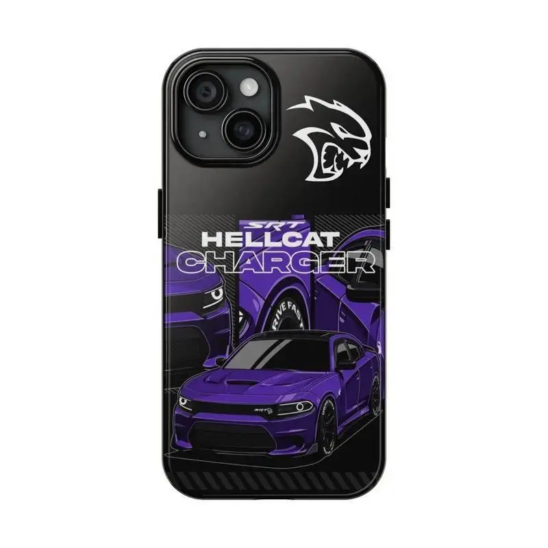 Hellcat Redeye SRT Phone Case, Muscle Car Fan Protective Cover, Compatible with iPhone 11-17 Pro Max/Plus and Samsung Galaxy S23-25