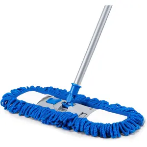 58" Long Handle Wet & Dry Dust Mop, 180° Rotating Washable Microfiber Mop for Hardwood, Tile, Laminate, Vinyl Floors, Pet Hair Cleaning