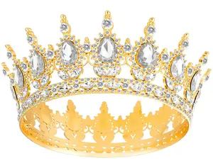Crown for Women, Queen Crown Tiara for Birthday Wedding Party Decorations Golden