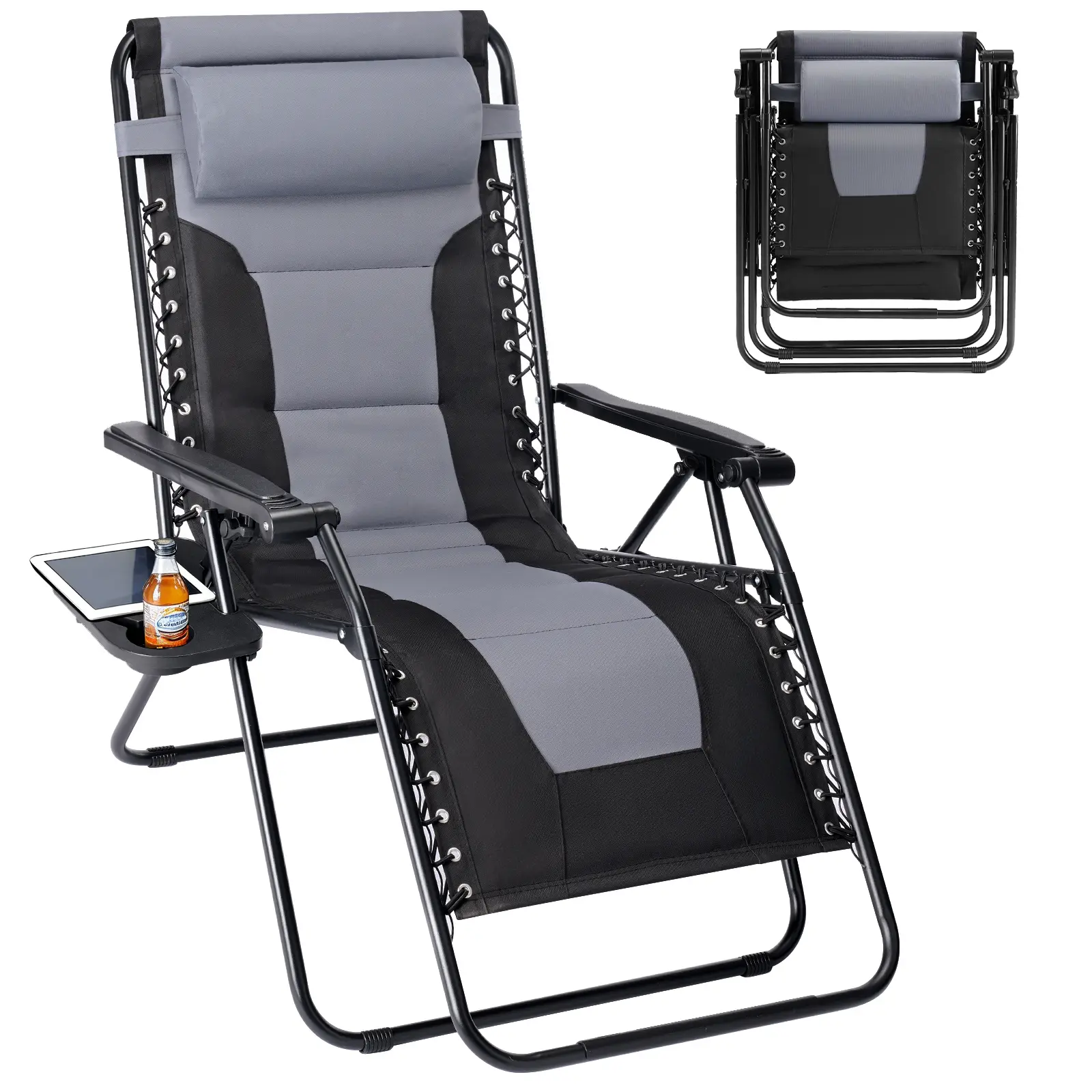 Zero Gravity Chair, Heavy Duty Outdoor Recliner, Foldable Anti Gravity Lounge Chair for Yard Camping Poolside, Outdoor Furniture, Patio Lounge Chair