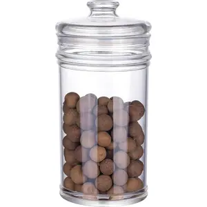 64 oz Reinforced Large Acrylic Storage Jar, Airtight Lid Cookie Jar Ideal Canisters for Cookies, Dried Fruits, Nuts, Herbs, Cereals etc