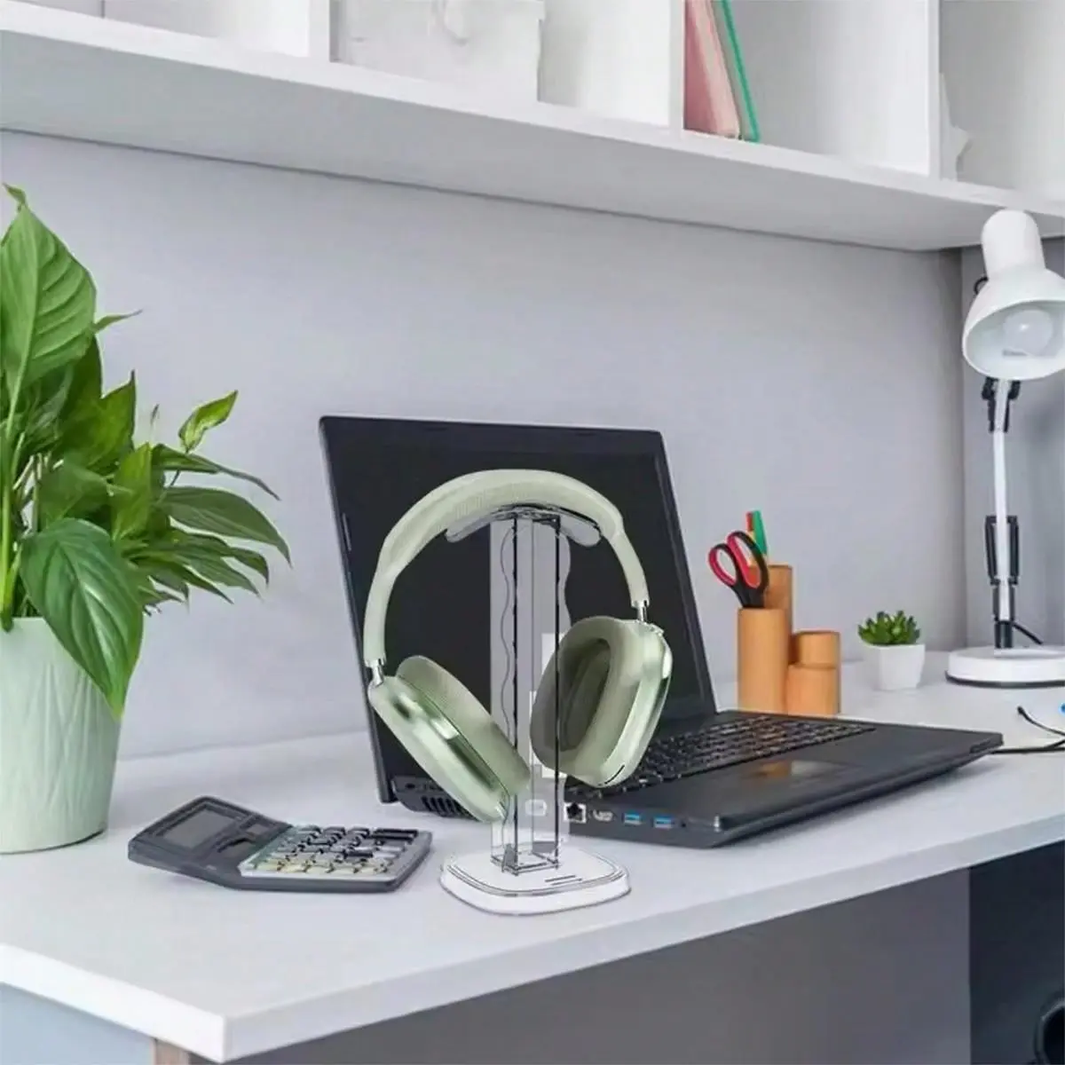 Transparent Acrylic Gaming Headset Stand, Anti-Slip Stable Design, Detachable, Storage Display Rack, Earphone Holder, Ps Game Console Base & Stand, Headphone Accessories