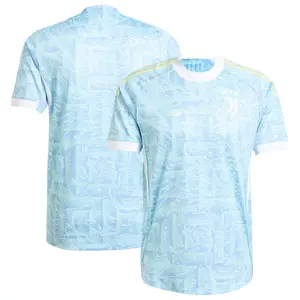 Unisex Soccer Juventus Team Champions Language 2025/26 Away Replica Jersey - Blue