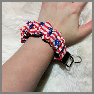 Scrunchie Wristlet Keychain || Stars & Stripes