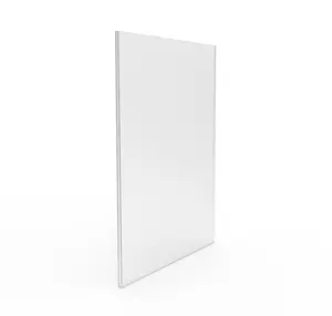 FixtureDisplays® Clear Window Signs Plexiglass Acrylic Feature 8-1/2"w x 11"h Portrait Frame Wall Mount 12065 12065