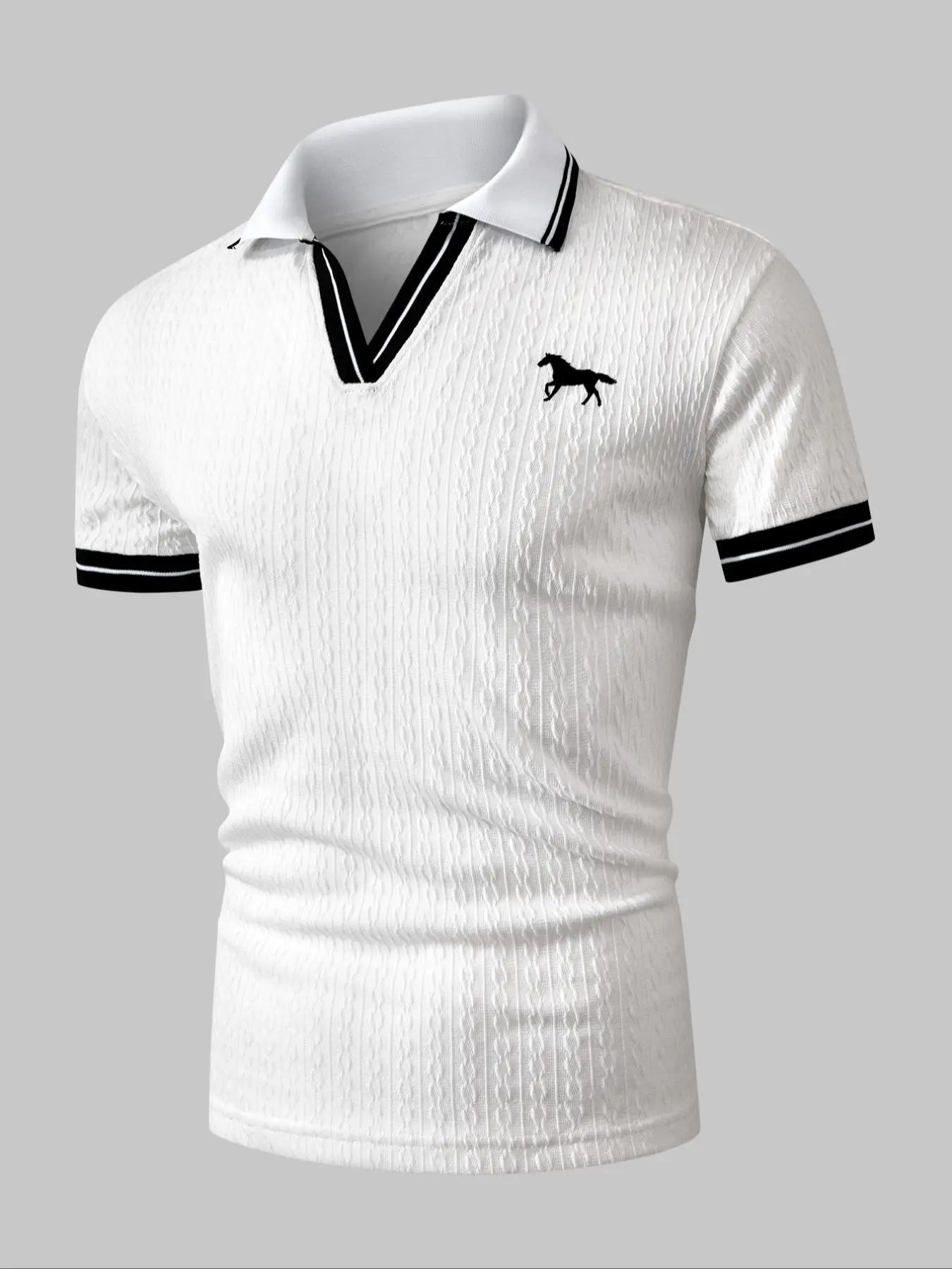 Men's Regular Fit Solid Color Pajama Tee, Casual Comfy Breathable Short Sleeve Polo Shirt for Summer, Men's Sleepwear & Loungewear for Daily Wear