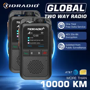 TIDRADIO TD-G100 Global Range 4G POC Radio for Hiking and Camping, 5000KM Unlimited Distance Walkie Talkie, with 1 Year SIM Card Service, Rugged Design & High Capacity Battery