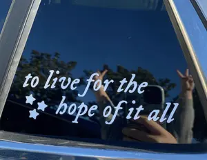 To Live For The Hope Of It All August Vinyl Car DecalEras Tour|Vinyl Sticker Decal|RED|Rearview Bumper|