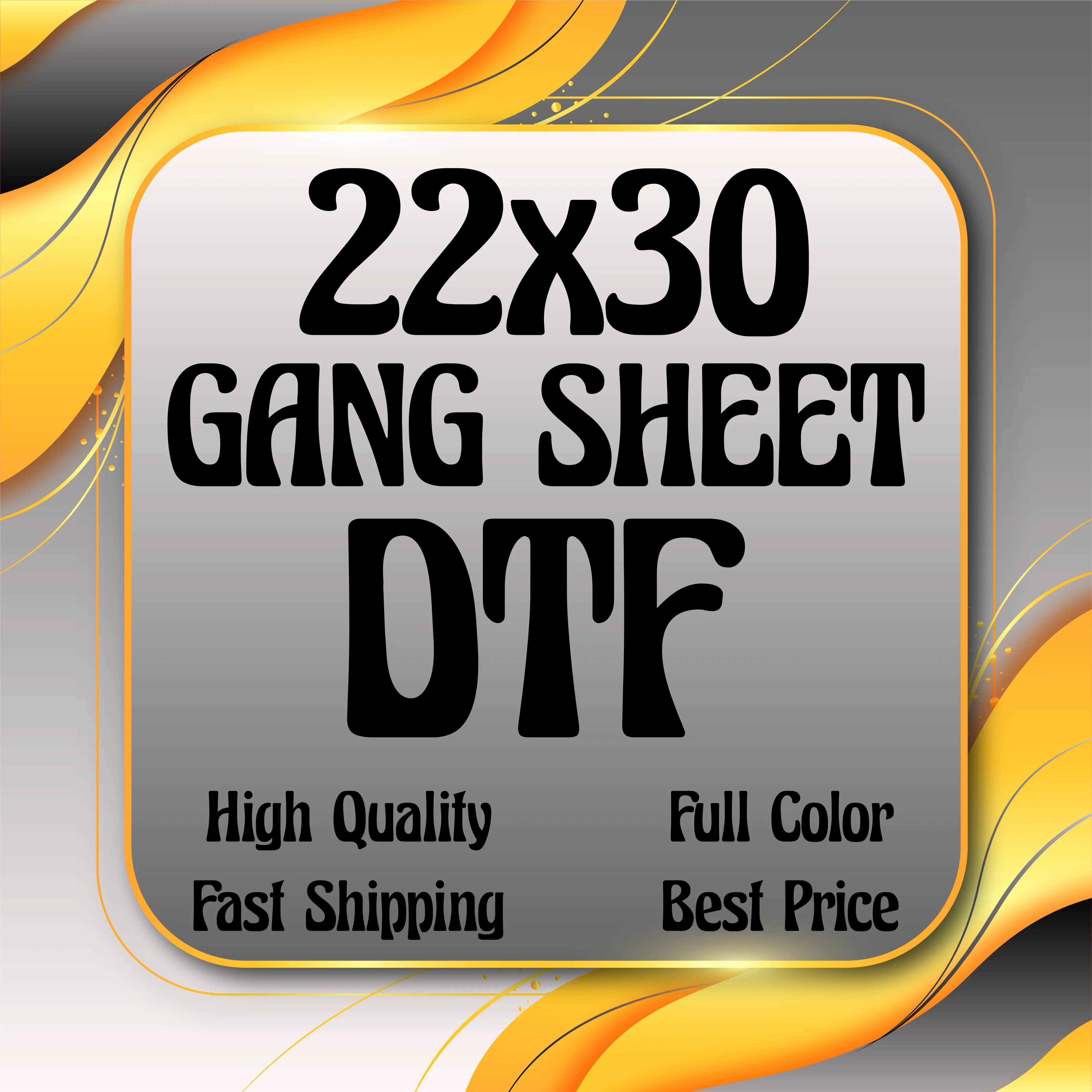 Custom DTF Transfers, DTF Print, DTF Prints, High-Quality Transfer, Full Color Prints, Custom 22x30 Gang Sheet DTF