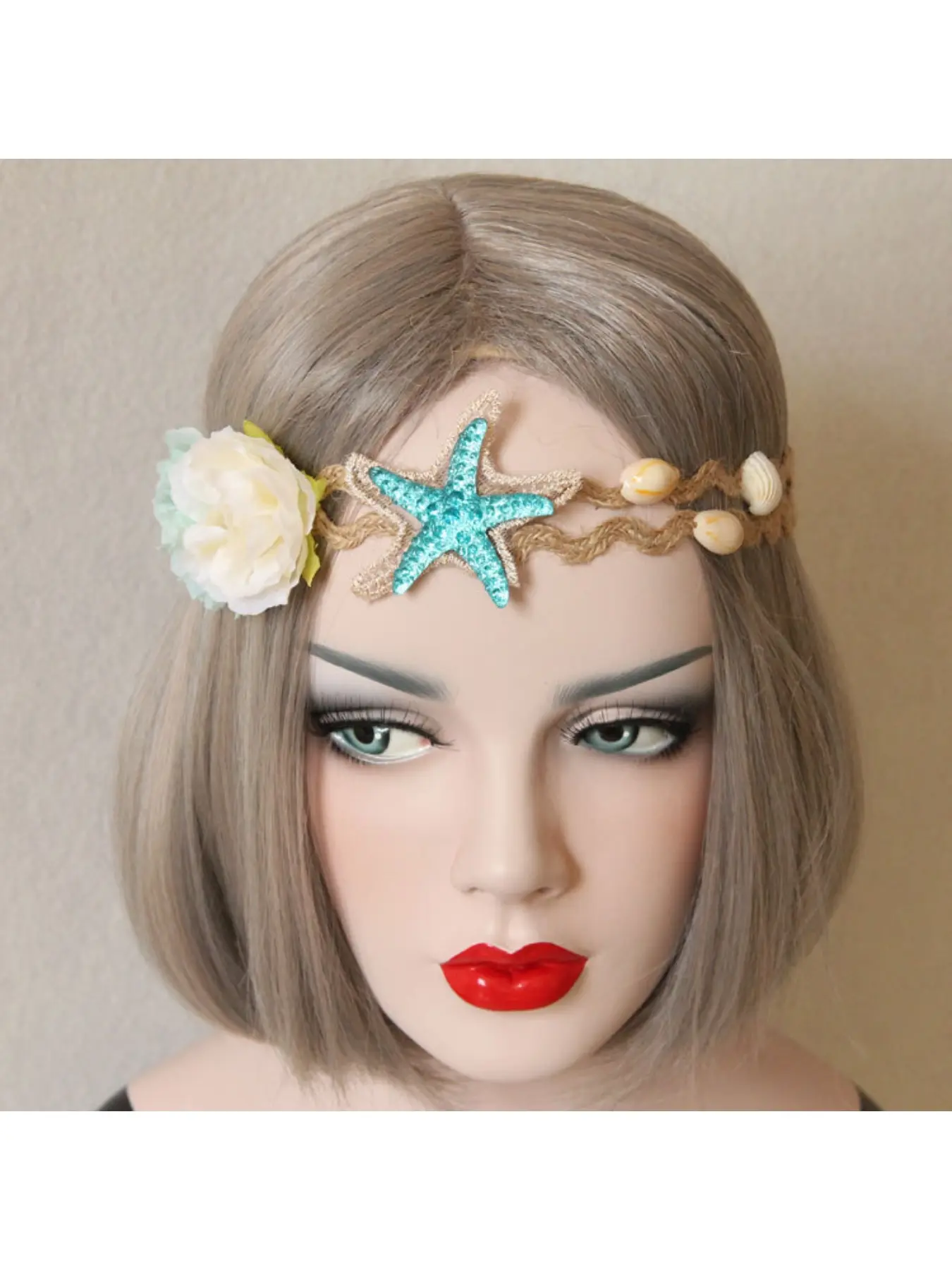 2026 New Style Beach Vacation Starfish Flower Shell Hairband Headband Garland Forest Style Photography Travel Headwear for Women