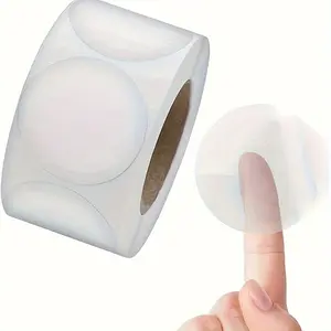 500/1000pcs Clear Retail Package Seals, Round Sealing Stickers, Clear Round Labels For Envelopes, Boxes And Gift Wrap