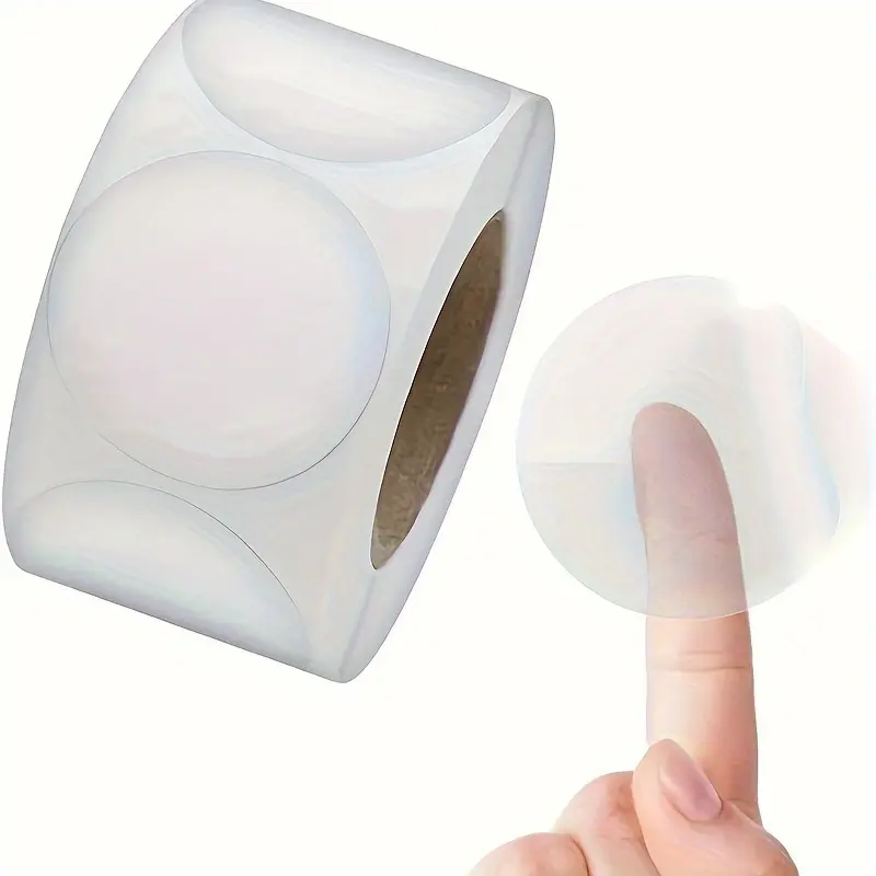 500/1000pcs Clear Retail Package Seals, Round Sealing Stickers, Clear Round Labels For Envelopes, Boxes And Gift Wrap