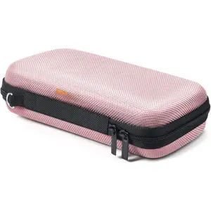 Cell Phone Carrying Case - Portable Hard EVA Charger Case - High Protection Small Zipper Travel Pouch Storage Bag  Organizer for , GPS, Hard Drive,  , Cord - Pink