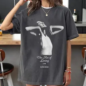 Olivia Dean Vintage Shirt - The Art Of Loving Album Tee, So Easy Romantic Mood, TikTok Trend Outfit