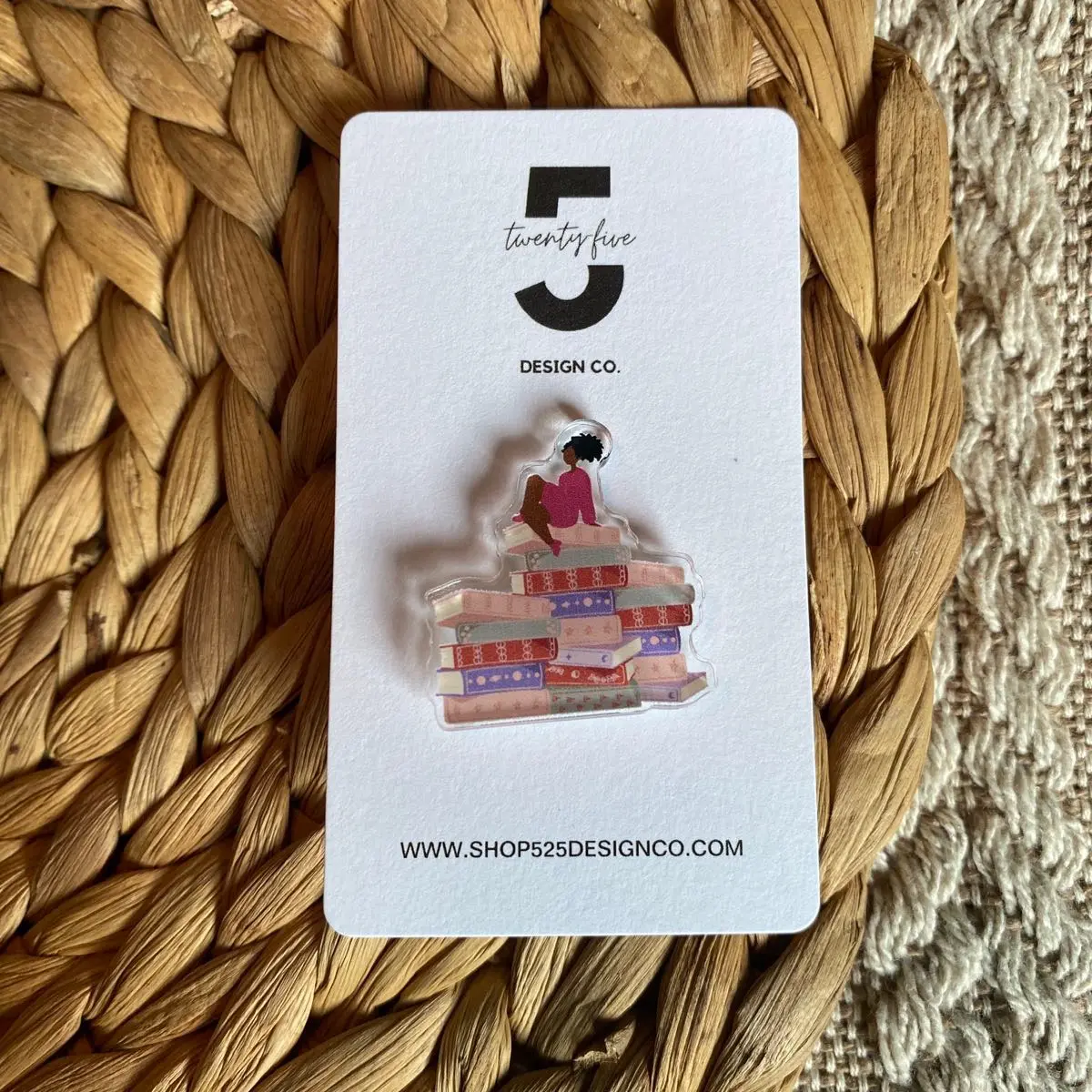 Booked & Busy Acrylic Pin