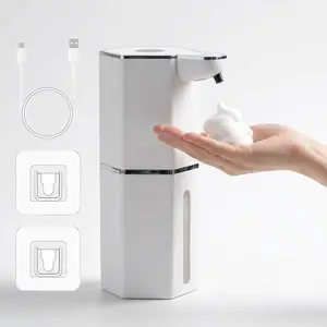 Automatic Foaming Soap Dispenser Touchless USB Rechargeable Electric Wall Mounted 4 Levels Adjustable Foam Pump for Bathroom Kitchen Dish Soap Leak Proof  – Perfect Gift for Home