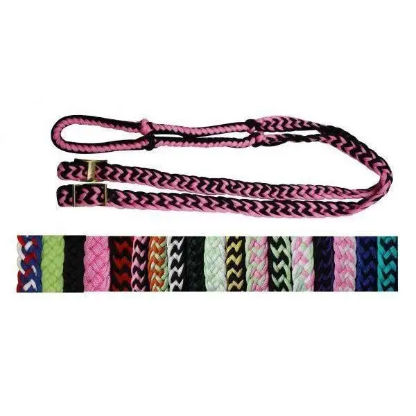 Braided Nylon Barrel Reins with Easy Grip Knots Braided Nylon Barrel Reins with Easy Grip Knots