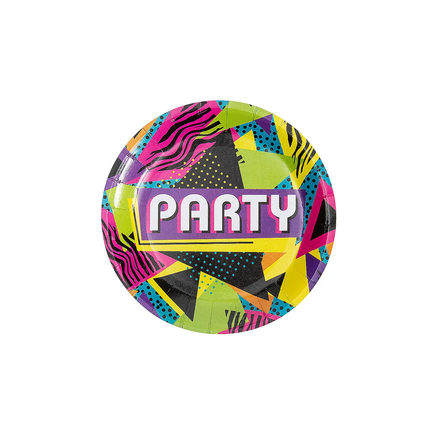 Disposable Colorful Sturdy Round Paper Plates, 250-Ct Bulk Festive Party Supplies - Ideal for Happy Birthday Cake Serving, Food Presentation on Refreshment Tables