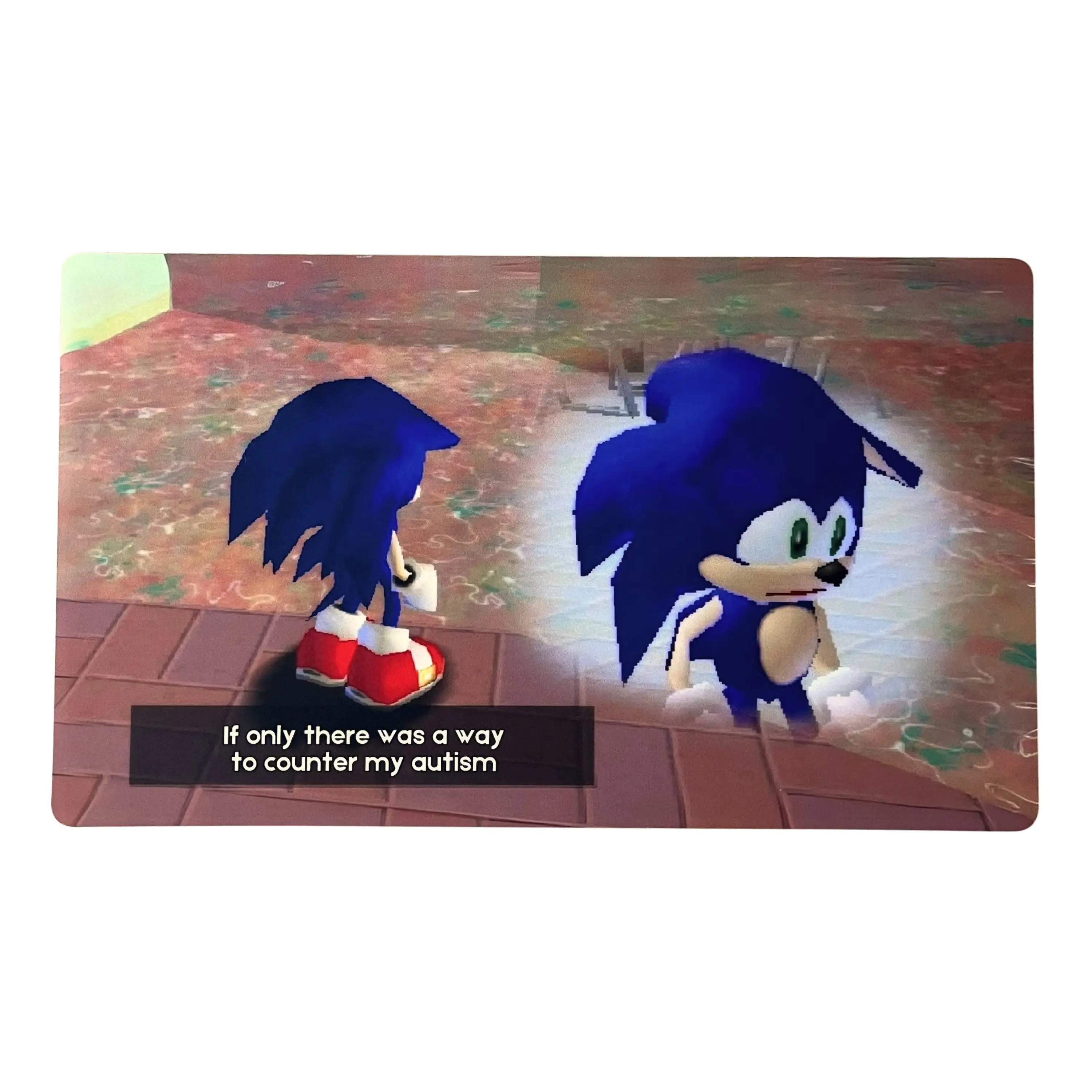 Sad Hedgehogg, Meme Playmat, TCG Playmat, Gaming Pad, Card Game Playmat, Funny Playmat