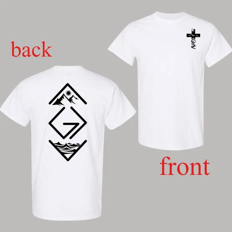 Unisex 2-Sided "God Is Greater Than The Highs And Lows" Christian Sports Top, Cross-Sleeve Streetwear Garment, Loose Clothe, Menswear Couples Gift Graphic Tee, Casual