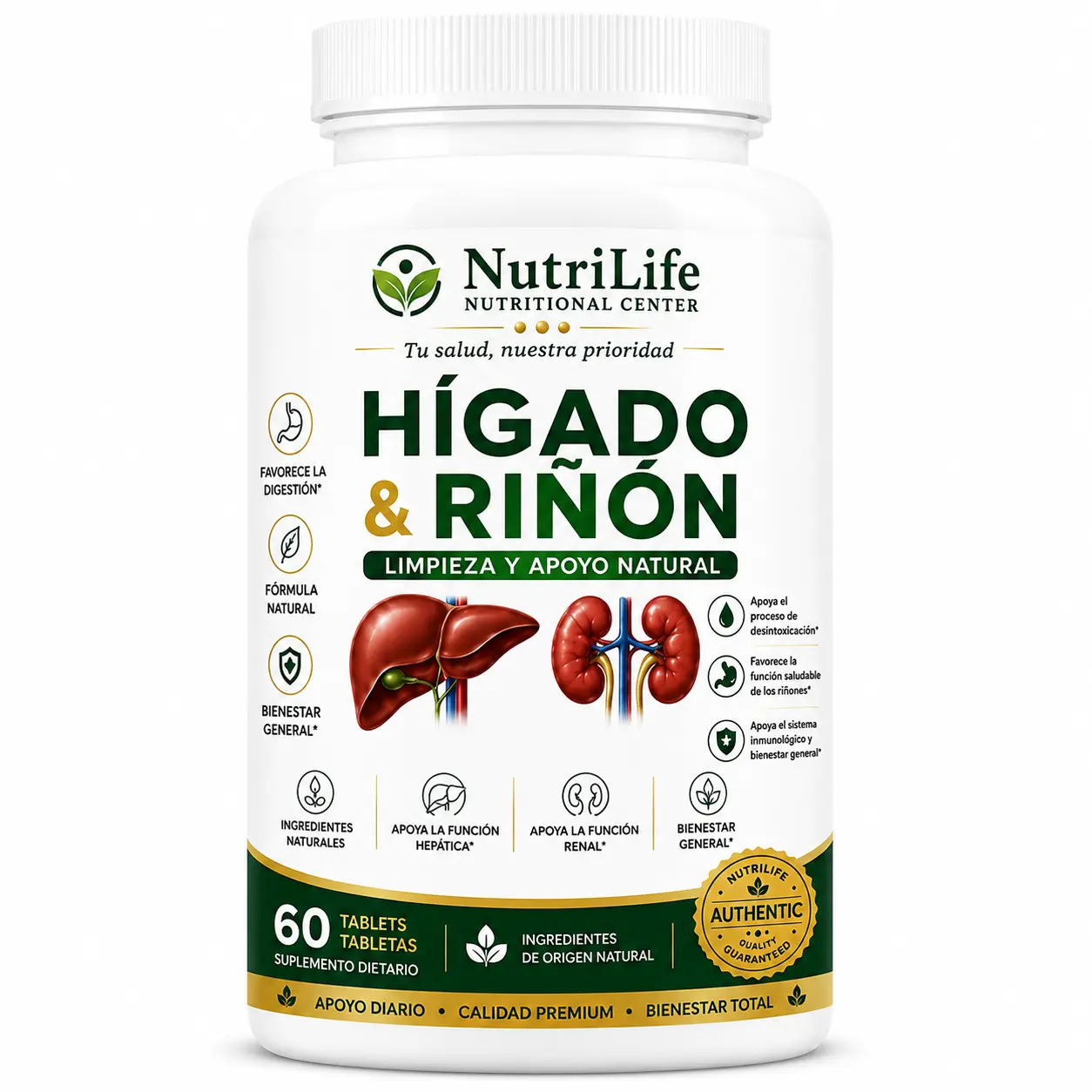 Liver & Kidney Cleanse Dietary Supplement, Natural Botanical Health Formula, 60-Capsule Daily Cleanse Detox Natural Supplements