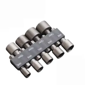 Hex Socket Wrench Set for Drill Tools (9pcs/14pcs), Includes 5-13mm Noses & Screwdriver Accessories, Durable Handheld Design