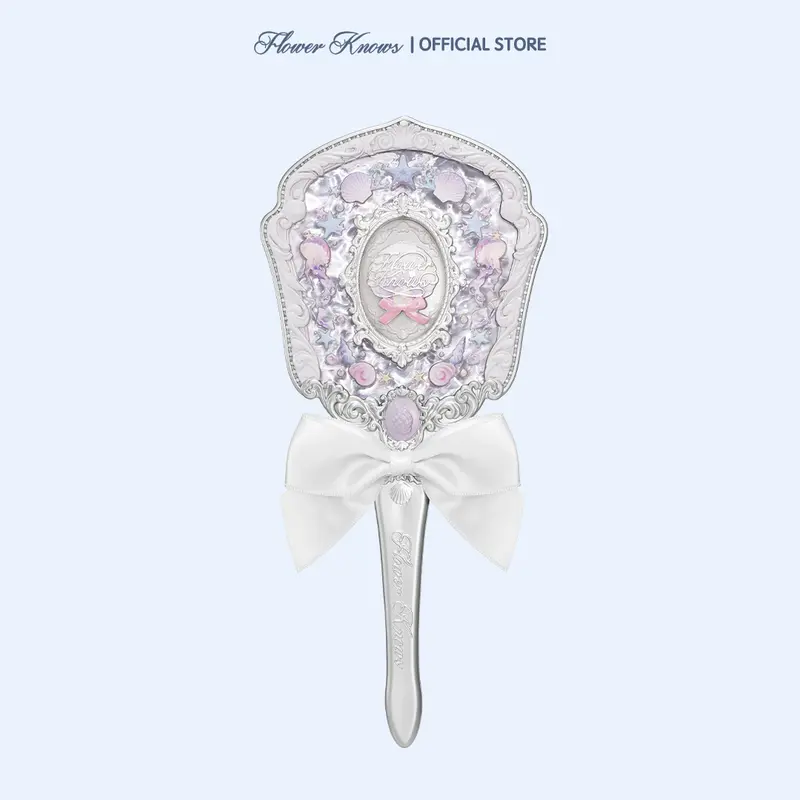 Flower Knows Shell's Jewel Collection Hand Mirror, Makeup Products, Vanity Accessory, Selfcare Item, Ideal Gifts for Girlfriend & Beauty Enthusiasts, #sohochic, Ideal for Christmas gift, Black Friday