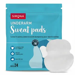 Sirona Underarm Garment Liners | Stops Sweat Stains, Odour & Rashes | For All Fabrics | Men & Women | Self-Adhesive, Invisible Under Clothes