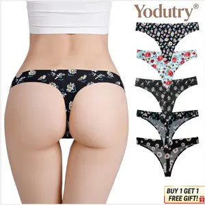 Women’S Seamless Thong Underwear 5-Pack| No Show No Line Panties| Breathable Workout Essentials