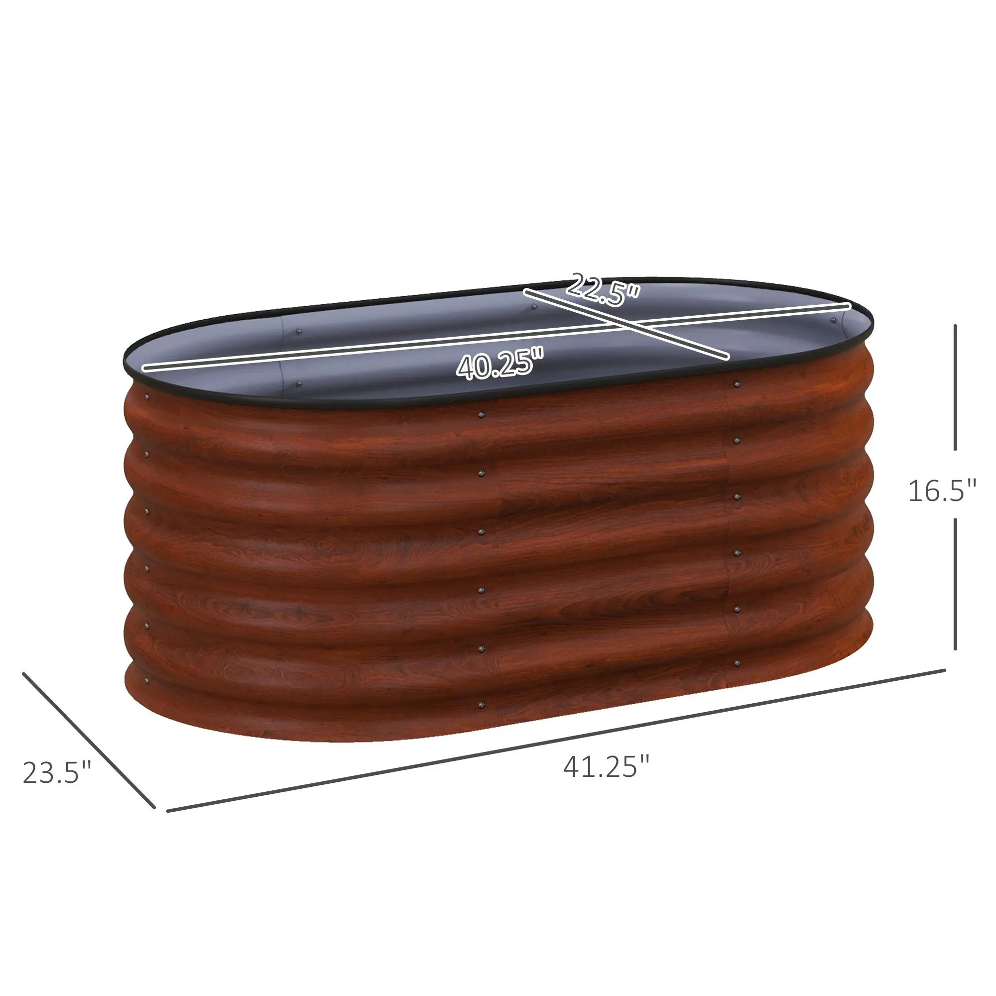 Outsunny 8' x 2' x 1.4' Galvanized Raised Garden Bed Kit with Safety Edging, Easy DIY Stock Tank for Growing Flowers, Herbs & Vegetables Outsunny 8' x 2' x 1.4' Galvanized Raised Garden Bed Kit with Safety Edging, Easy DIY Stock Tank for Growing Flowers, Herbs & Vegetables