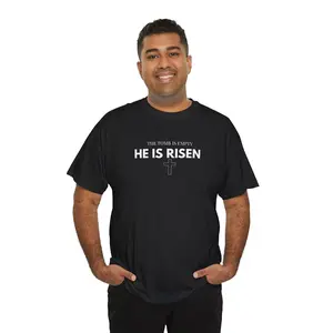 He Is Risen Christian T-Shirt | Easter Faith Shirt | The Tomb Is Empty Scripture Tee | Religious Church Gift