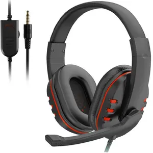 Headphones 3.5mm Wired Gaming Headset Earphones Music For PS4 Play Station 4 Game PC Chat Computer With Microphone