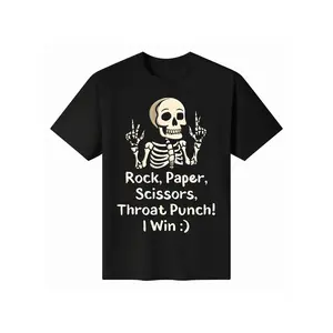 GGOR Rock Paper Scissors Throat Punch Win Shirt -Funny Game Shirt