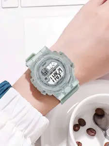 Transparent Watch for Men and Women, High Aesthetic Student Korean Style Simple Sports Electronic Watch, Ladies' Digital Watch