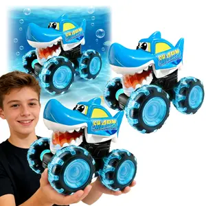 Toys for Kids Monster Truck Toy, Motion Activated Light-Up Cars, Press & Go Cars for Boys Girls Toy Present Dinosaur Carrier Truck,MONSTER TRUCK SET Day Gifts for Kids