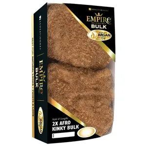 Sensationnel Empire 100% Human Hair Braiding Bulk - 2X AFRO KINKY BULK 12" / 16"