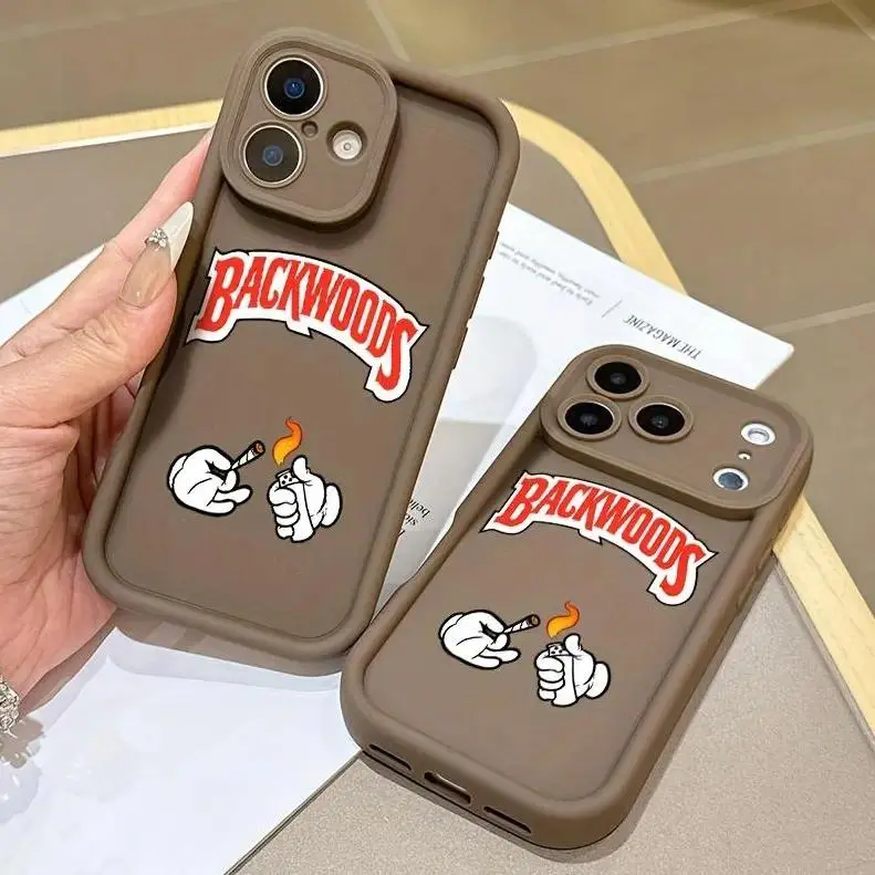 Hip Hop Backwoods Cartoon Hands Print Phone Case , Soft Silicone Tpu Protection and Shockproof For iPhone 17 16 15 Pro Max 14 16Pro 13 12 11 X Plus Air Mini 17E, Cool Street Style