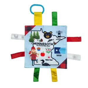 Minnesota State Tag Toy Crinkle Square That Teaches Facts