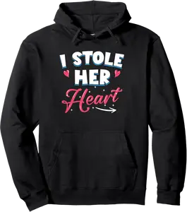 I Stole Her Heart So I Stole His Last Name Couples Matching Pullover Hoodie - Kadondaxe Shop 44B0DPW9DCQ2
