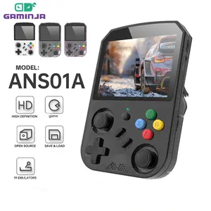 GAMINJA ANS01 Classic Retro Console, 3.5 Inch IPS HD Screen Game Console with 12000+Classic Games, Portable Open Source Game Player