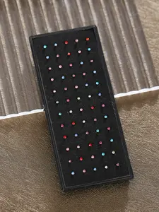 Fashion Nose Studs 1.8mm Stainless Steel Rhinestones, Titanium Steel Nose Rings, 60 Pieces Boxed, Piercing Jewelry for Women