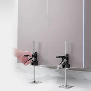 Labor Saving Arm Jack, Upgraded Multifunctional Stainless Steel Furniture Jack Lifter for Installing Cabinets and Wall Tile Height Adjuster Handheld Tool (Fine-Tuned Upgraded) clamp hose Hardware Industrial Handle Metal Lock Home