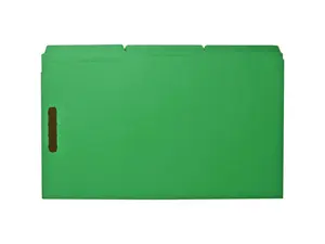 Sparco Fastener Folders w/ 2-Ply Tab 1/3 Ast Tab 50/BX Lgl Green SP17220