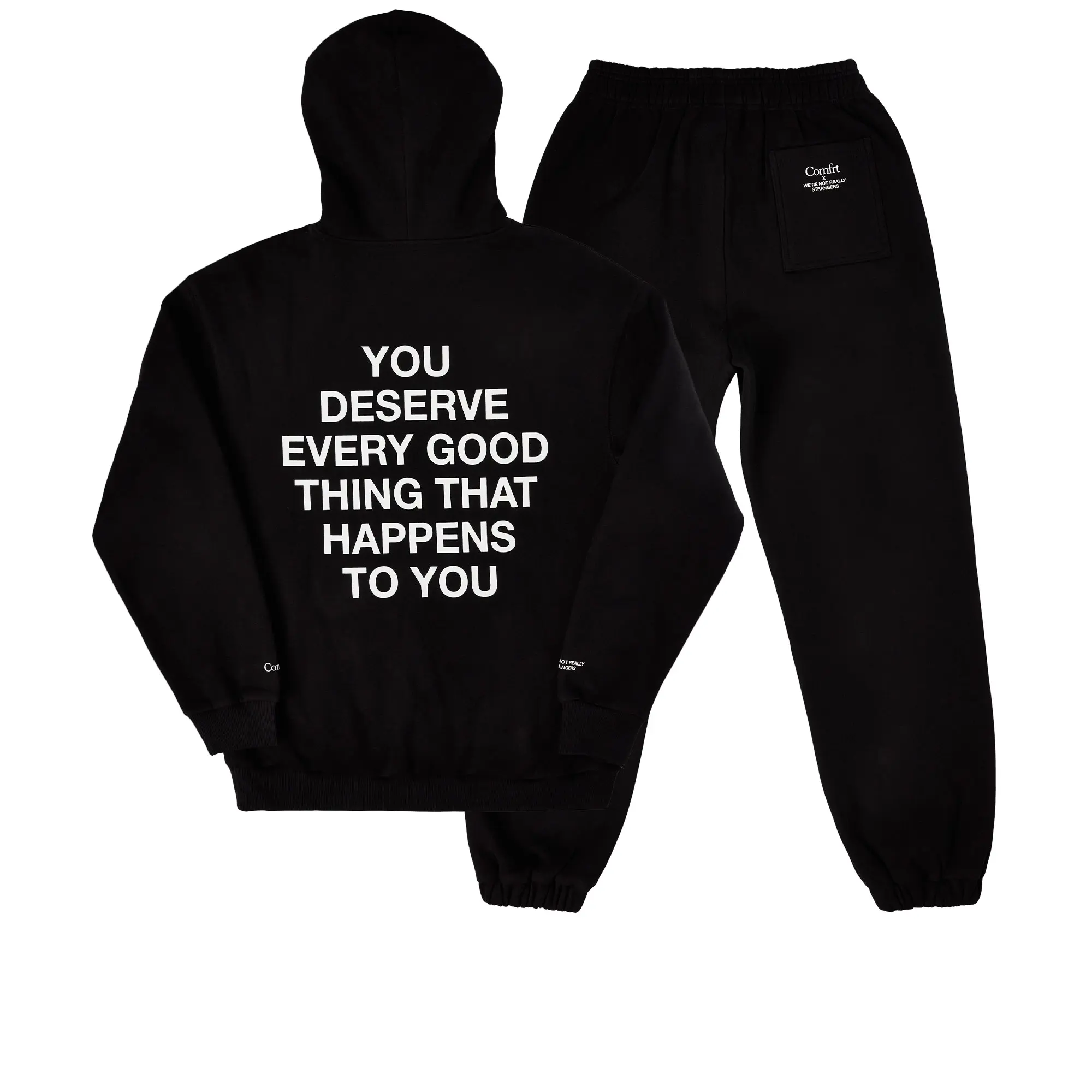 Comfrt x WNRS Good Things Sweat Set - Black Comfrt x WNRS Good Things Sweat Set - Black